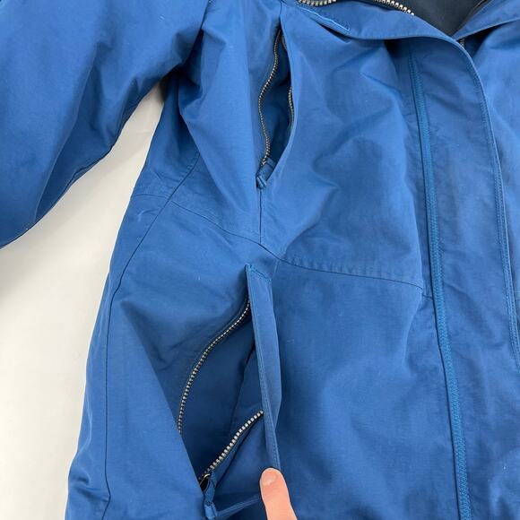 Land's End Youth 14-16 (L) Blue Insulated Waterproof Winter Hooded Coat - Picture 5 of 9